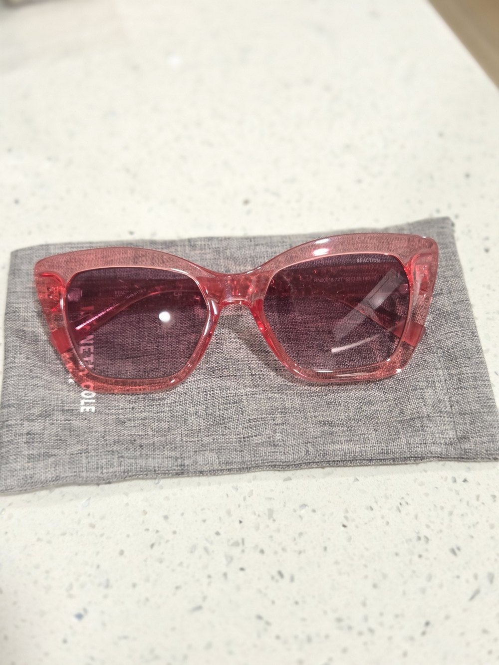 Bright Pink Transparent Cat-Eye Sunglasses — Women Accessories